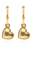 Capucine De Wulf Love Hoop Earrings with Heart Charm-Gold