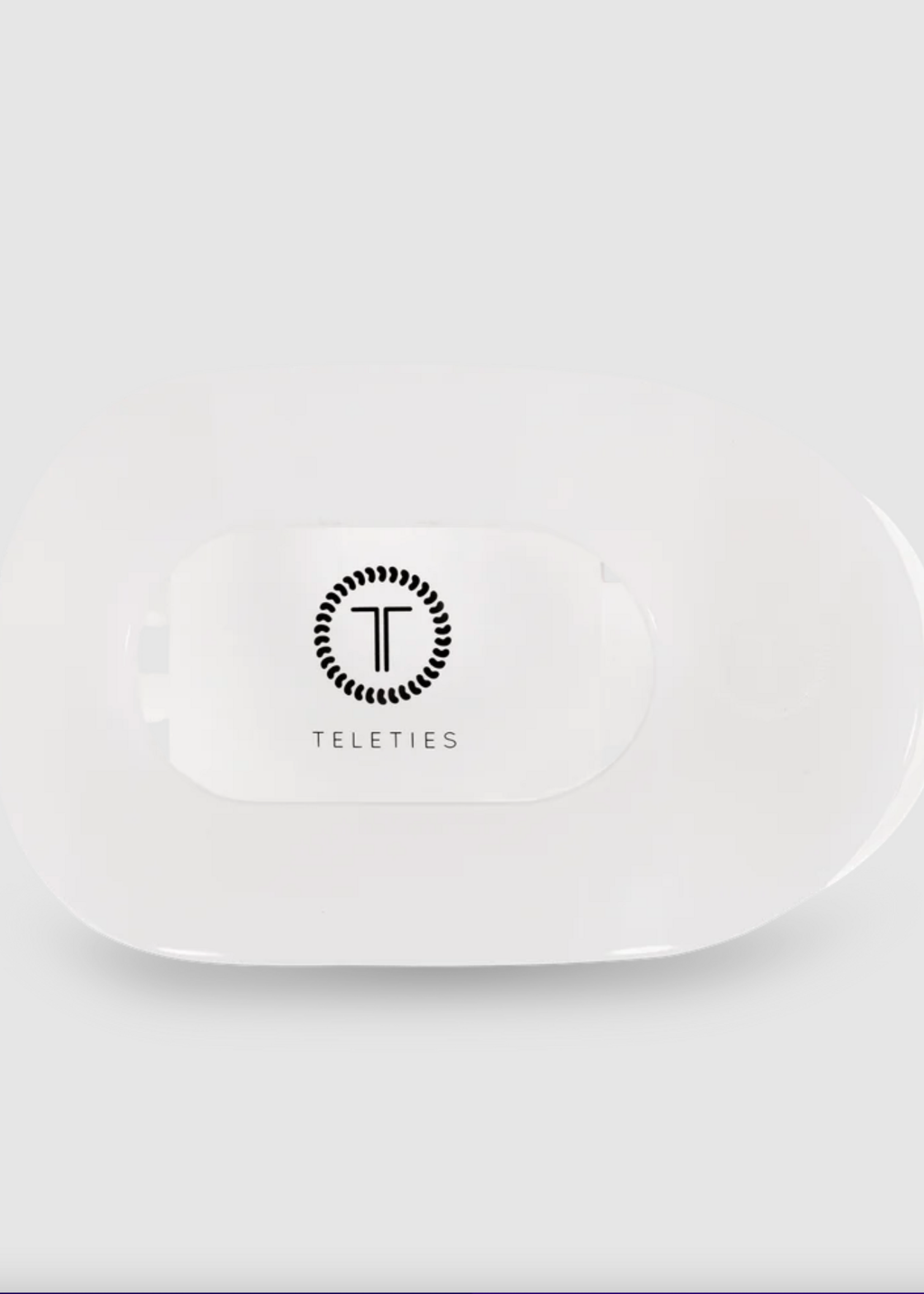 Teleties Medium Flat Round Clip - Coconut