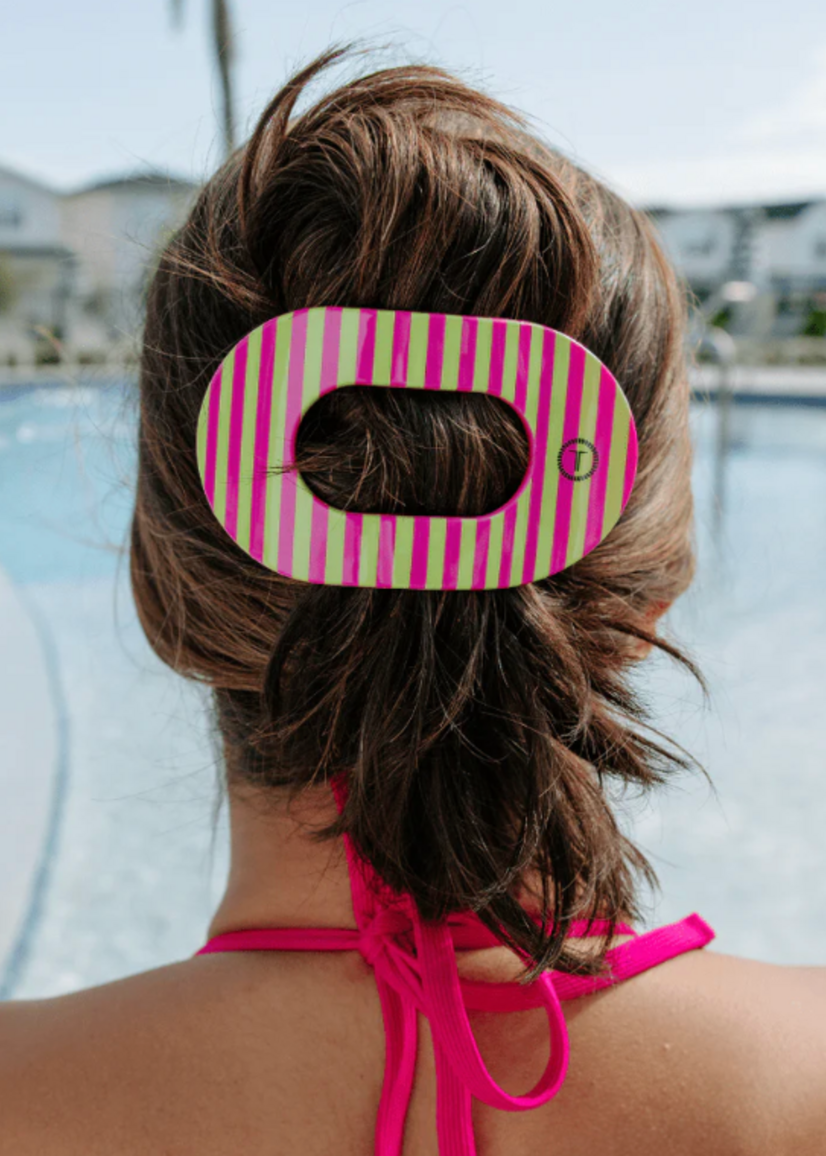 Teleties Summer Crush Large Flat Round Hair Clip