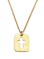 Leslie Curtis Jewelry Michaela-Open cross necklace tarnish resistant