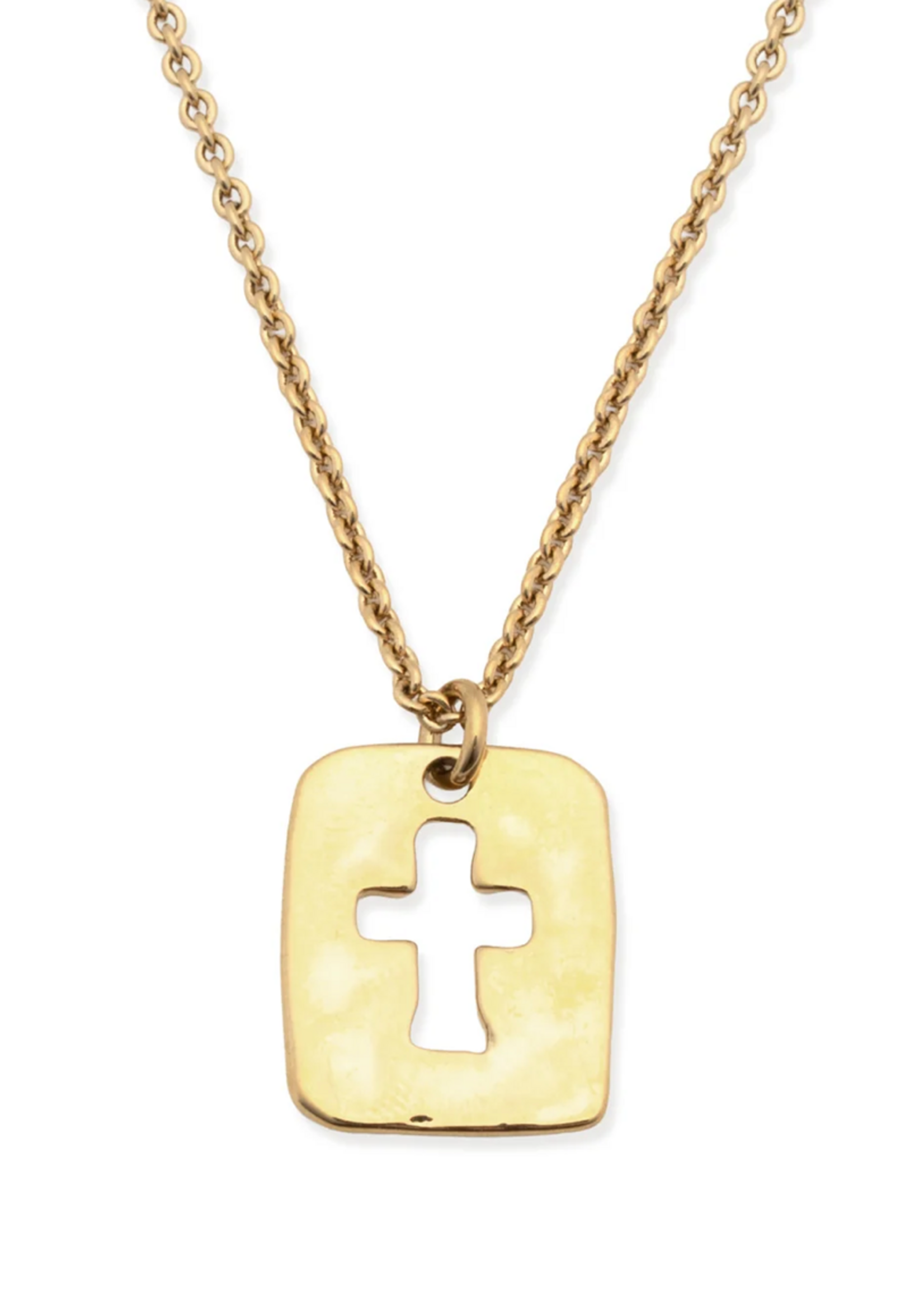 Leslie Curtis Jewelry Michaela-Open cross necklace tarnish resistant