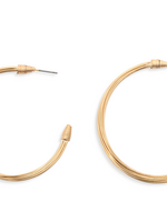 Leslie Curtis Jewelry Nina- Gold layered wire detail hoop
