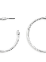 Leslie Curtis Jewelry Nina- Silver layered wire detail hoop