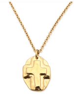 Leslie Curtis Jewelry Ruth-Gold cross pendant on 16" chain tarnish resistant