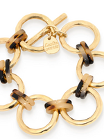 Leslie Curtis Jewelry Simone- Gold bracelet with tortoise link accents