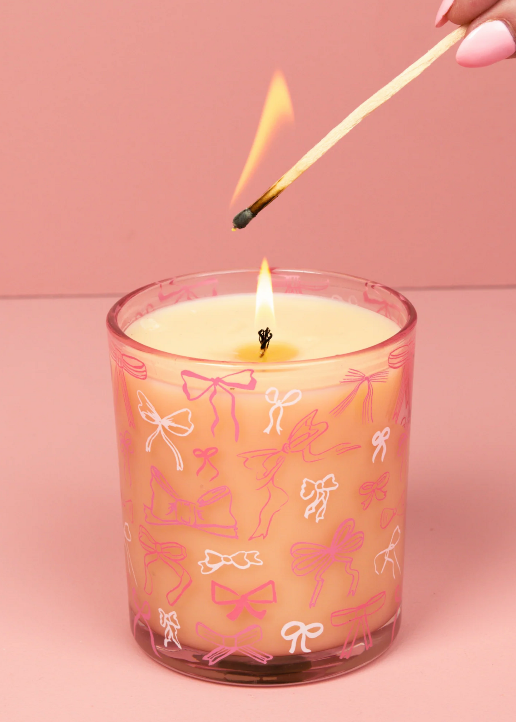Bridgewater Candle Company Sweet Grace Pink Bow Candle