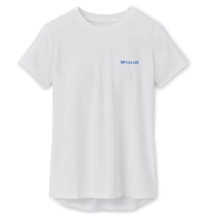 Peter Millar Womens White  Lunar Performance T shirt w/ McCallie