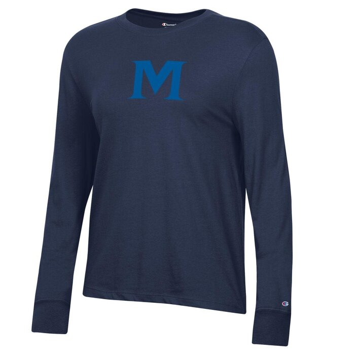 Women's Champion Midnight L/S Tee with Royal M