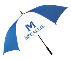 ROYAL AND WHITE AUTO OPEN UMBRELLA