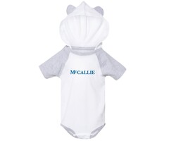 Infant Raglan Bodysuit with Hood and Ears