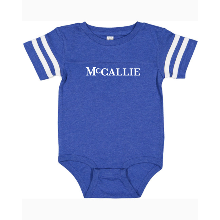 Forerunner Infant Football Bodysuit Royal w/McCallie