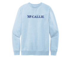Forerunner Men's Fleece Crew Ice Blue w/ McCallie