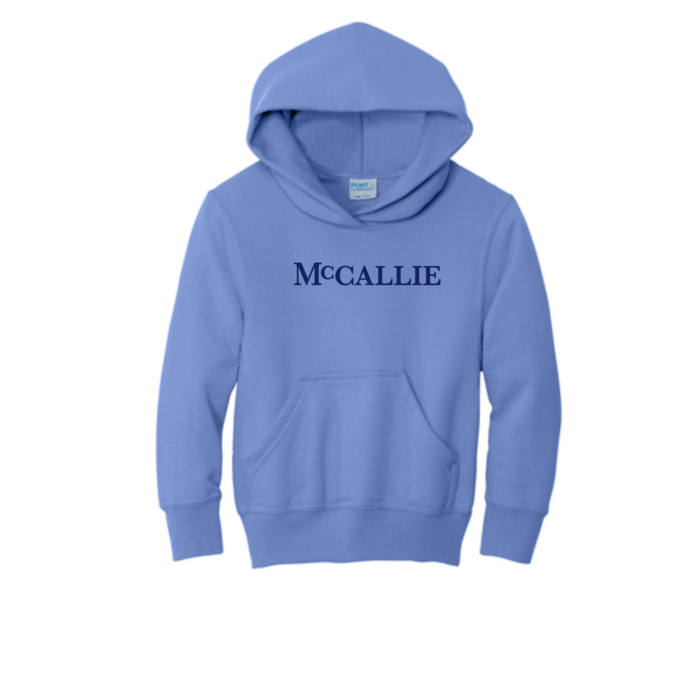 Youth Forerunner Core Fleece Val Blue Hoodie with McCallie