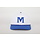 Hovi Hat White Performance hat with Blue Bill & M Logo