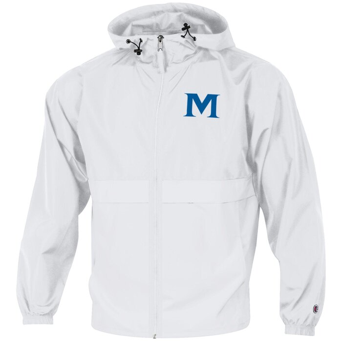 Champion Light Weight Full Zip White  Jacket w/M