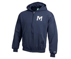 Champion Youth Navy Full Zip Hoodie w/M