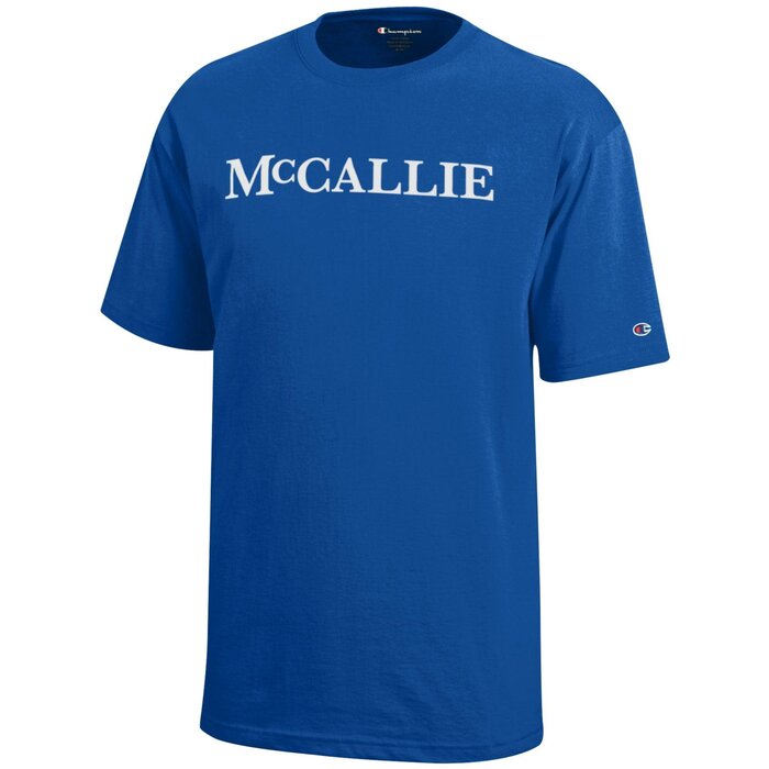 Champion Youth Royal Tee with McCallie