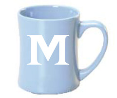 Mug Blue Powder with Etched M