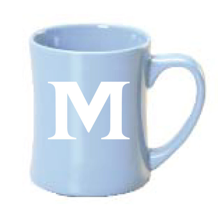 Mug Blue Powder with Etched M
