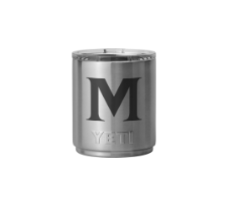 Yeti Rambler 10 oz Silver with Black M