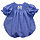 Vive La Fete Smocked Royal Gingham Short Sleeved Bubble with M