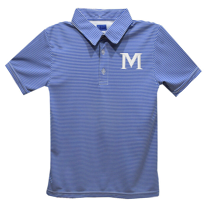 Vive La Fete royal striped youth Polo with M