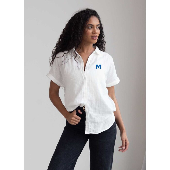 Chicka-d  white Weekend Button Up