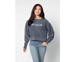 Chika-d Women's Grey Corded Sweatshirt with McCallie