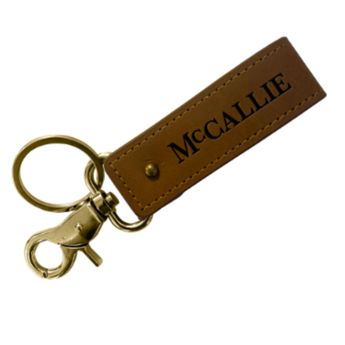 Leather Foldover Keychain w/McCallie