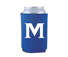 Collapsible Koozie/ beverage Holder royal w/white M
