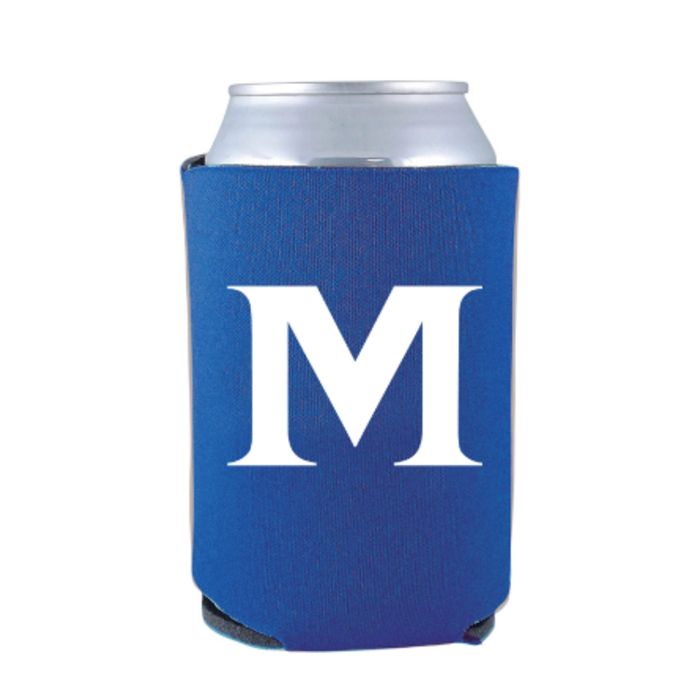 Collapsible Koozie/ beverage Holder royal w/white M