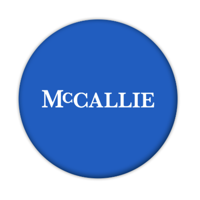 Button 2.5 with Safety Pin Back  Mc Callie