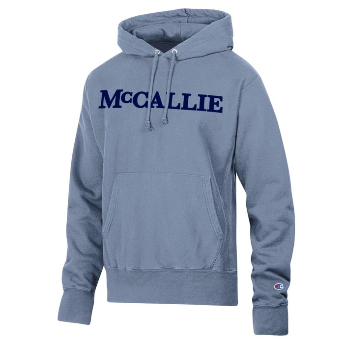 Champion Reverse Weave  Men's Blue Hoodie with Navy McCallie