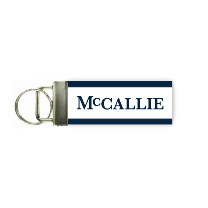 Elite Key Fob Royal and White with McCallie