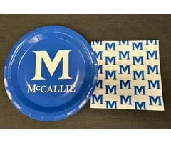 MCCALLIE PAPER PLATES WITH NAPKINS