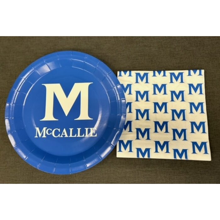 MCCALLIE PAPER PLATES WITH NAPKINS