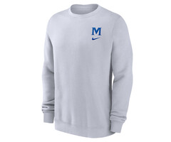 Nike Men's Club Fleece Crew White with M