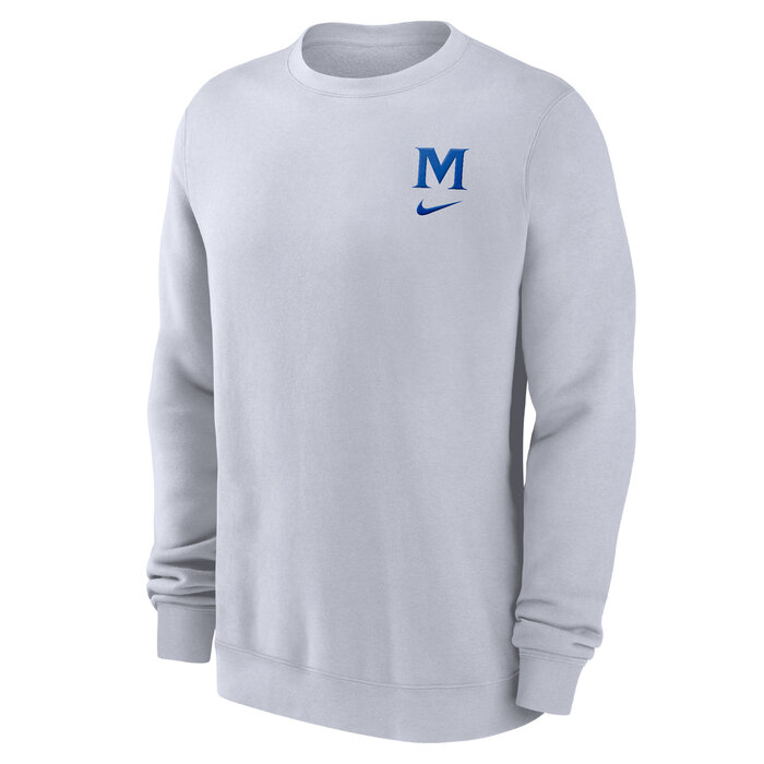 Nike Men's Club Fleece Crew White with M
