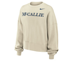 Nike Womens cropped Cream sweatshirt w/McCallie