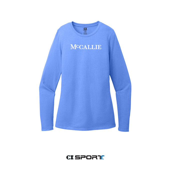 CiSport Women's LS Tee Blue w/McCallie