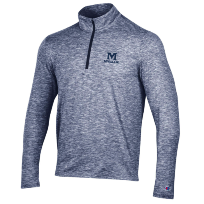 Champion Men's navy 1/4 zip w/M McCallie