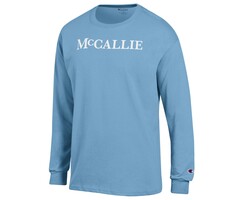 Champion Men's LS Blue Tee w/White McCallie