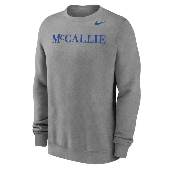 Nike Men's Grey Club Fleece Crew w/McCallie