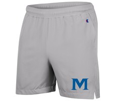 Champion Men's 5" Inseam Grey short W/Royal M