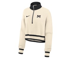 Nike Women's Phoenix Cream Cropped 1/4 zip with M