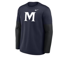Nike Men's Navy Coach LS Crew W/M