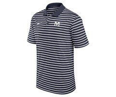 Nike Men's Victory Navy/grey striped Polo w/M