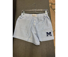 Chicka-d Women's PJ Boxer Shorts Blue w/ M