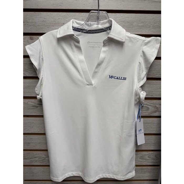 ST W Dayna Ruffle Polo Tank w/McCallie