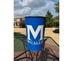 Metal Wastebasket w/M McCallie